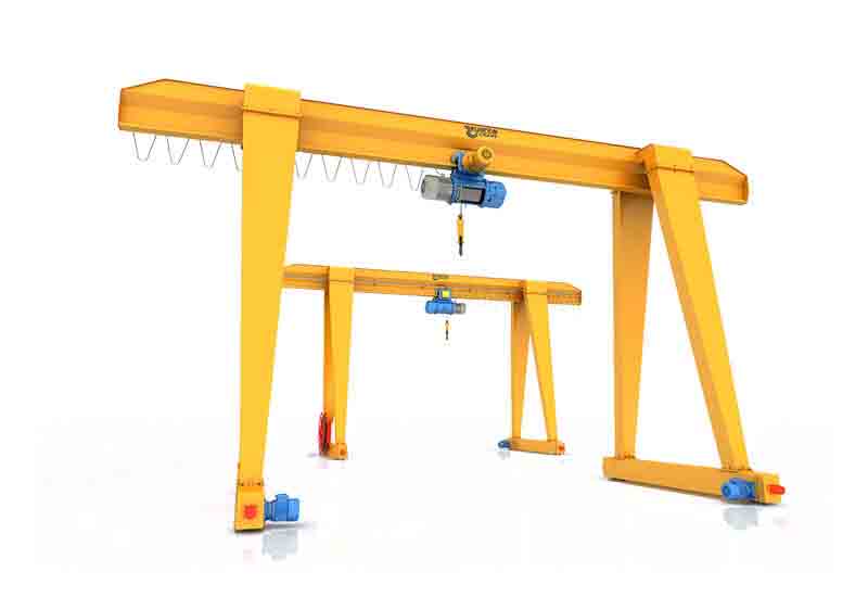 High Technique Single Girder Overhead Gantry Crane 5 Ton With Wheels