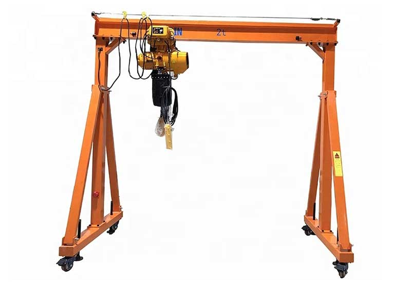 Portable Gantry Crane can be moved freely on firm and smooth ground. It is an ideal option for all kinds of maintenance and assembling operation in workshop.
